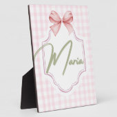 Personalisiert Maria Baby Girl Kinderzimmer Bow&Gi Fotoplatte (Seite)
