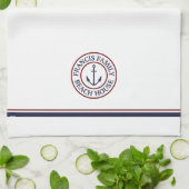 Personalisiert Maroon Anchor Logo Küche Handtuch (Gefaltet)