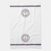 Personalisiert Maroon Anchor Logo Küche Handtuch (Vertikal)