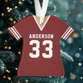 Personalisiert Maroon Football Jersey Ornament