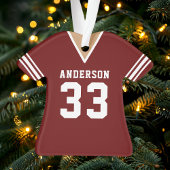 Personalisiert Maroon Football Jersey Ornament