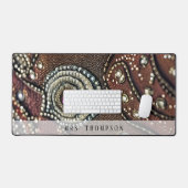 Personalisiert Maroon Imitate Leather Rhinestones Schreibtischunterlage (Tastatur & Maus)