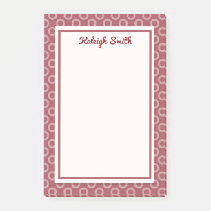 Personalisiert Maroon Polka Dots Post It Notes Post-it Klebezettel