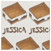 Personalisiert Marshmallow Camp Fire S'mores Smore Stoff (Nahaufnahme)