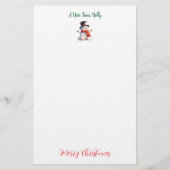 Personalisiert Marshmallow Snowman Stationery Briefpapier (Vorderseite)