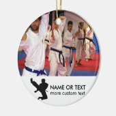 Personalisiert Martial Arts Karate Foto Weihnachte Keramikornament (Links)