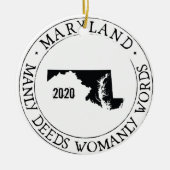 Personalisiert Maryland Ornament (Vorne)