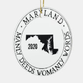 Personalisiert Maryland Ornament (Links)