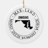 Personalisiert Maryland Ornament (Hinten)