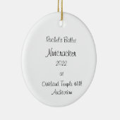 Personalisiert Marzipan/Blume/Magd/Schneefresser Keramik Ornament (Rechts)