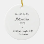 Personalisiert Marzipan/Blume/Magd/Schneefresser Keramik Ornament (Vorne)