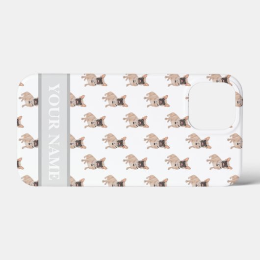 Personalisiert Masked Frenchie Dog Case-Mate iPhone Hülle (Rückseite (Horizontal))