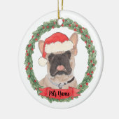 Personalisiert Masked Frenchie French Bulldog Keramik Ornament (Links)