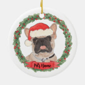 Personalisiert Masked Frenchie French Bulldog Keramik Ornament (Hinten)