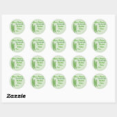 Personalisiert Mason Jar Lid Labels Pickled Okra Runder Aufkleber (Blatt)