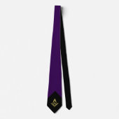 Personalisiert Masonic Necktie | Lila und Gold Krawatte (Vorderseite)