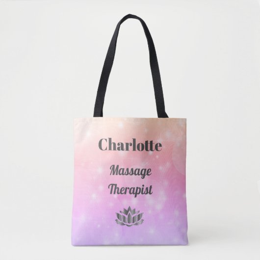 Personalisiert Massage Therapeut Pastelldesign Tasche (Vorderseite)