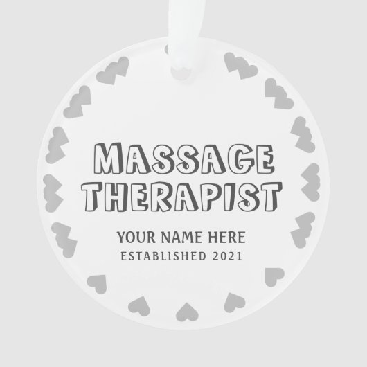 Personalisiert-Massage Therapist Ornament (Vorderseite)
