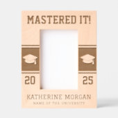 Personalisiert Masters Degree Abschluss Geätzte Rahmen (Vorderseite)