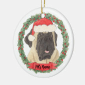 Personalisiert Mastiff Keramik Ornament (Links)