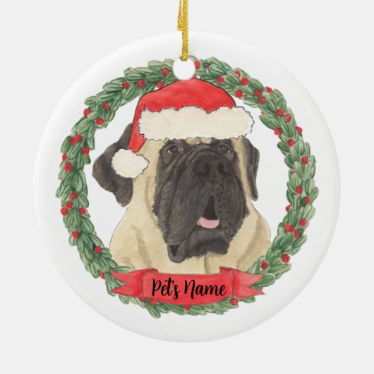 Personalisiert Mastiff Keramik Ornament (Hinten)