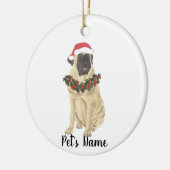 Personalisiert Mastiff Keramik Ornament (Links)