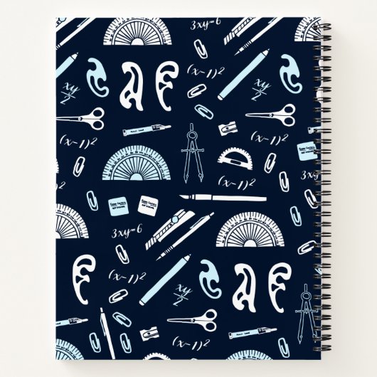 Personalisiert Mathematik Graph Paper-Notebook Notizblock (Rückseite)