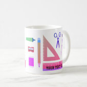 Personalisiert Mathematiklehrer - Geschenk Tasse (VorderseiteRechts)