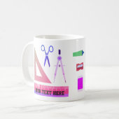 Personalisiert Mathematiklehrer - Geschenk Tasse (Vorderseite Links)