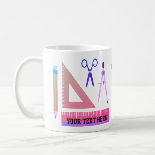 Personalisiert Mathematiklehrer - Geschenk Tasse (Links)