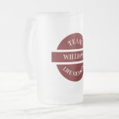 Personalisiert Mattglas Bierglas (Vorderseite Links)