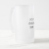 Personalisiert Mattglas Bierglas (Vorderseite Links)