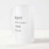 Personalisiert Mattglas Bierglas (Vorderseite Links)