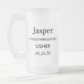 Personalisiert Mattglas Bierglas (Links)
