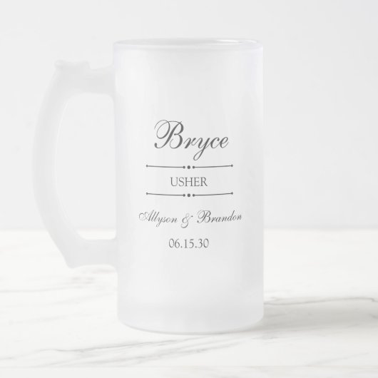 Personalisiert Mattglas Bierglas (Links)