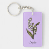 Personalisiert May Birth Blume Lily Schlüsselanhän Schlüsselanhänger (Vorderseite)
