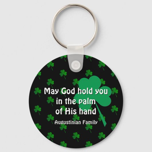 Personalisiert MAY GOD HOLT YOU St Patricks Day Schlüsselanhänger (Vorderseite)