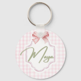 Personalisiert Maya Baby Girl Kinderzimmer Bow&Gin Schlüsselanhänger