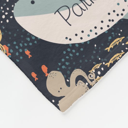 Personalisiert | Meeresleben Fleecedecke (Ecke)