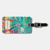 Personalisiert | Meeresleben Gepäckanhänger (Vorderseite horizontal)