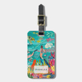 Personalisiert | Meeresleben Gepäckanhänger (Vorderseite vertikal)