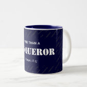 PERSONALISIERT MEHR ALS EIN KONQUEROR CHRISTLICH ZWEIFARBIGE TASSE (VorderseiteRechts)