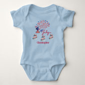Personalisiert mein 1. 4. Juli Baby Bodysuit Baby Strampler (Vorderseite)