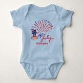 Personalisiert mein 1. 4. Juli Baby Bodysuit Baby Strampler (Vorderseite)