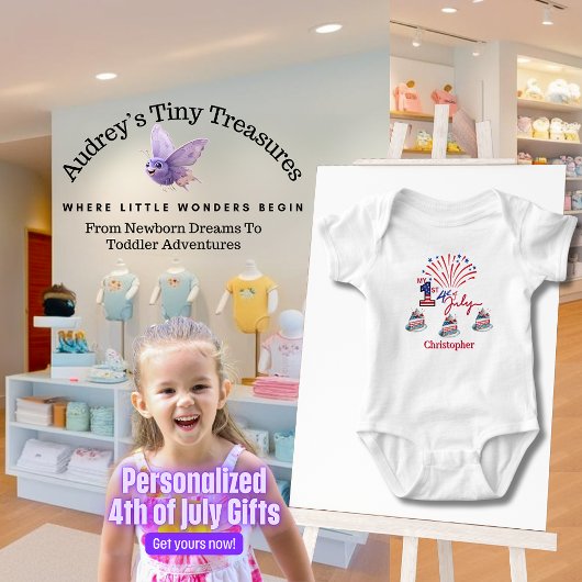 Personalisiert mein 1. 4. Juli Baby Bodysuit Baby Strampler