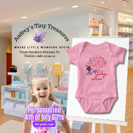 Personalisiert mein 1. 4. Juli Baby Bodysuit Baby Strampler