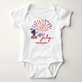 Personalisiert mein 1. 4. Juli Baby Bodysuit Baby Strampler (Vorderseite)