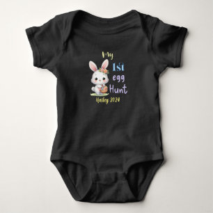 Personalisiert mein 1. Ei Jagen Custom Oaster Baby Strampler