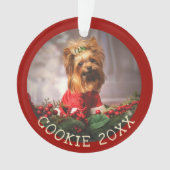 Personalisiert mein erster Weihnachtshund Keepake Ornament (Vorderseite)