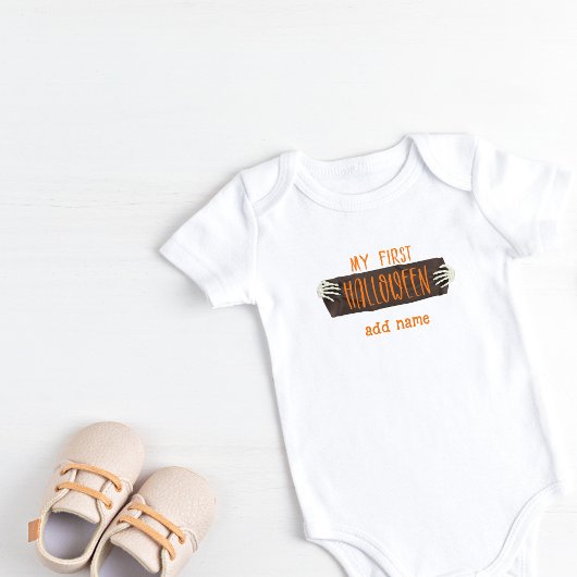 Personalisiert mein erstes Halloween Baby Strampler